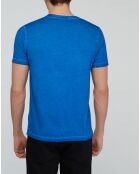 T-Shirt Message bleu vif